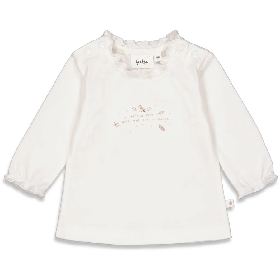 Feetje Langarmshirt Falling For You Offwhite