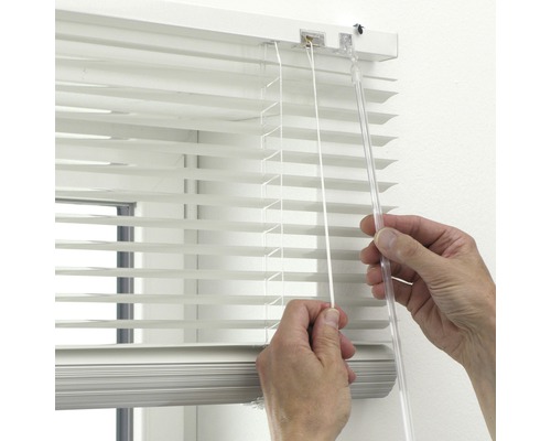 Aluminium jaloezie, zonder boren, wit, 40x130 cm, inclusief klembeugels