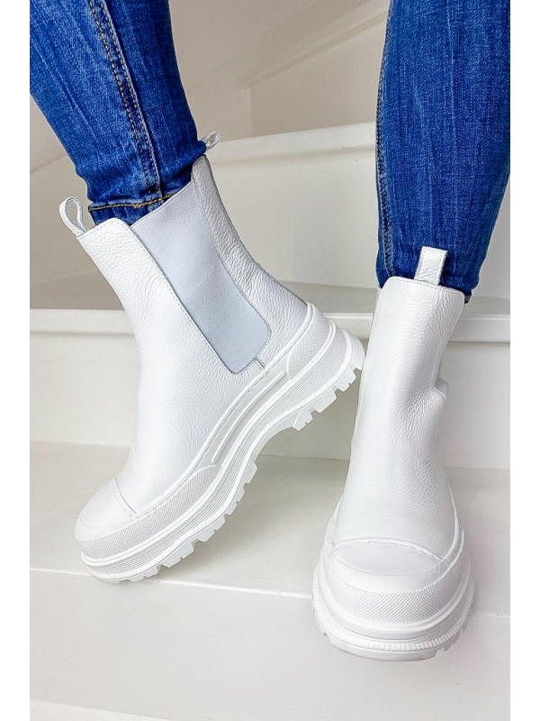 Bottines D144M3 Tronchetto Bianco - semerdjian