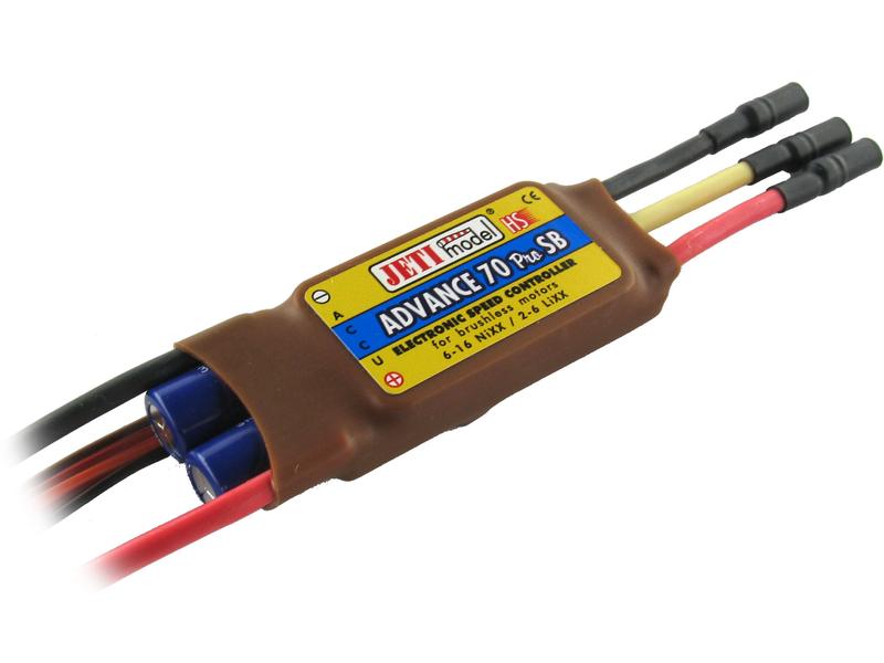 Jeti Brushless Regler Advance 70 Pro SB HS 70A, 2-6S, S-BEC Brushless ESC für Flugmodelle mit hohen Motordrehzahlen