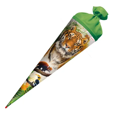 Roth Schultüte Tiger mit Filzverschluss, 70 cm, rund
