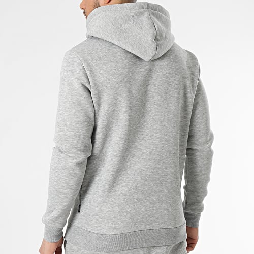 Ensemble Sweat Capuche Et Short Jogging Ceres Gris Chiné