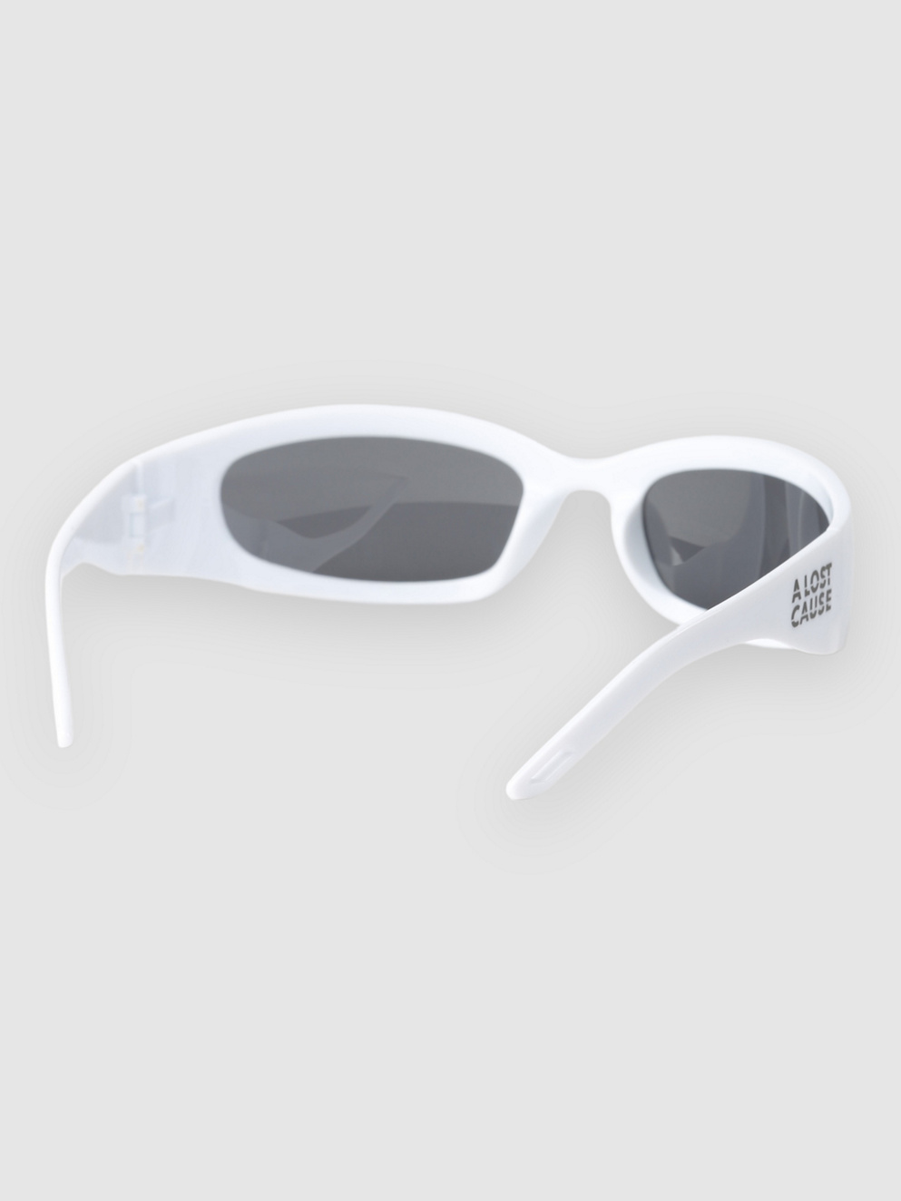 A Lost Cause Rave White Sunglasses smoke