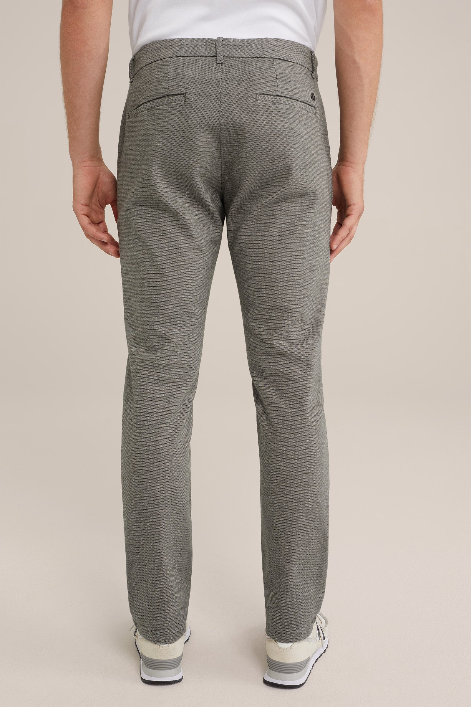 slim fit chino met structuur Fundamentals Groen
