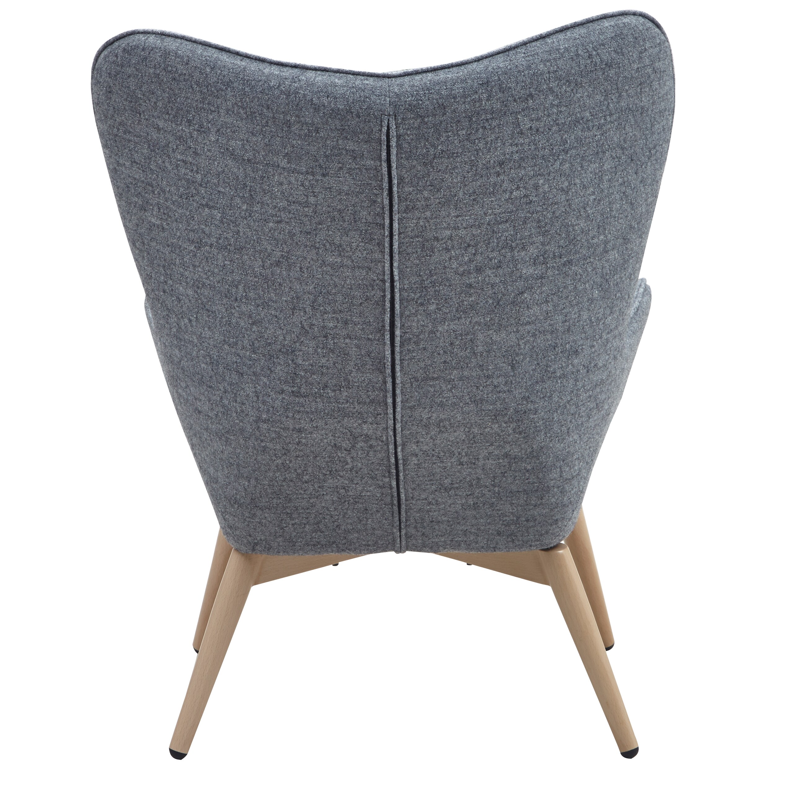 Sessel grau Webstoff Relaxsessel Polstersessel Ohrensessel Loungesessel