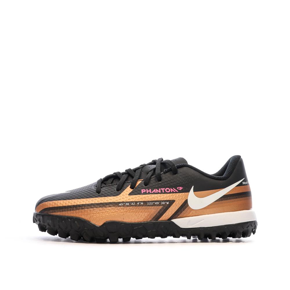 Nike Chaussures de Foot Noir/Bronze Junior Nike Phantom GT2 Academy TF