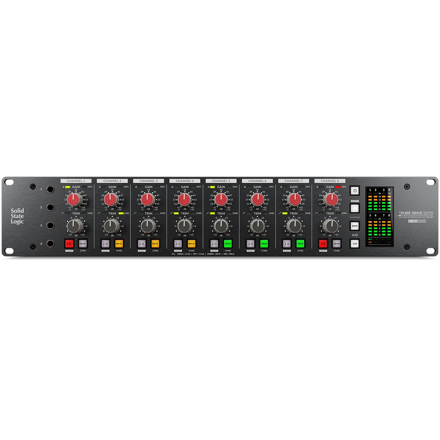 Solid State Logic PureDrive OCTO microfoon voorversterker en audio interface