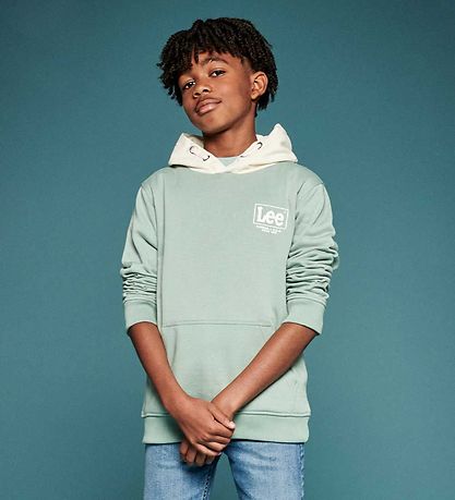 Lee Kapuzenpullover - Kompressor - Oversized - Blue Surf