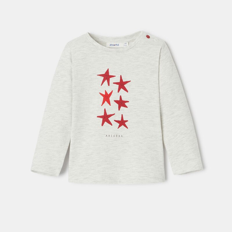 T-shirt à motif étoiles blanc bébé garçon Absorba Blanc