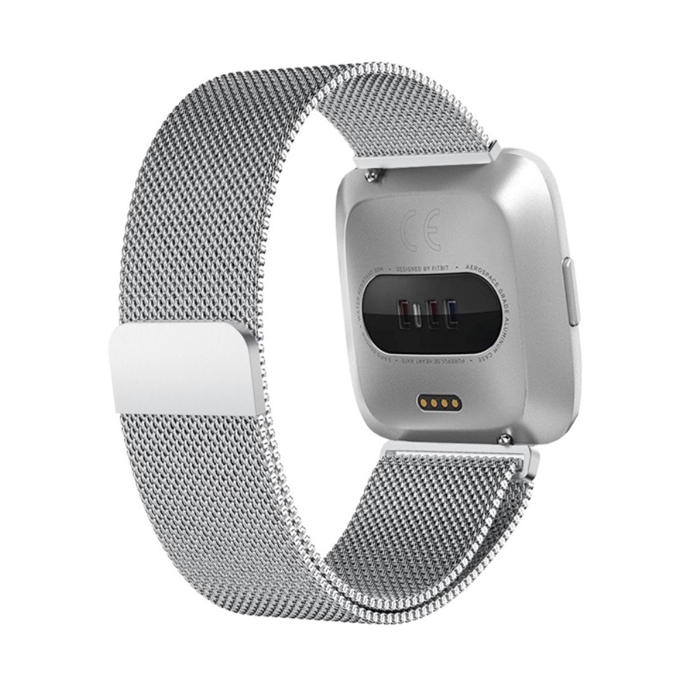 Fitbit Versa 3 / Sense Edelstahl Armband Milanaise Magnetverschluss (Gelenkumfang: 160-250mm) - Silber
