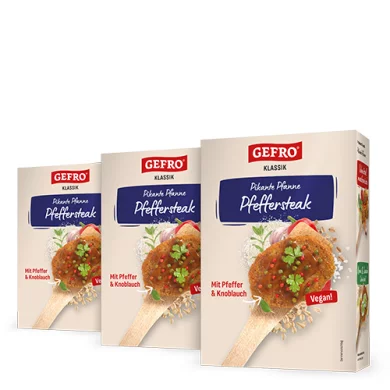 Pfeffersteak Pikante Pfanne: Getreidebratlinge mit Dinkel und Grünkern