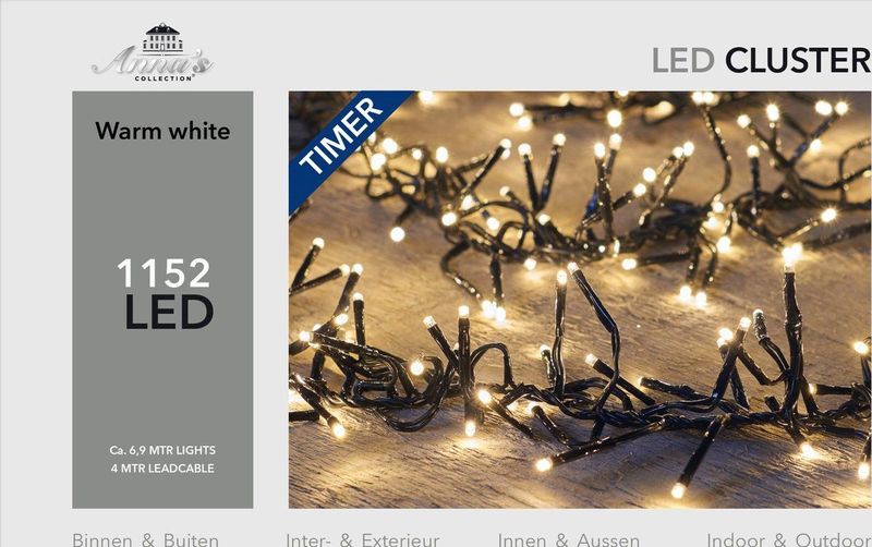 CBD Clusterverlichting 1152 LED -6,9 M Wit