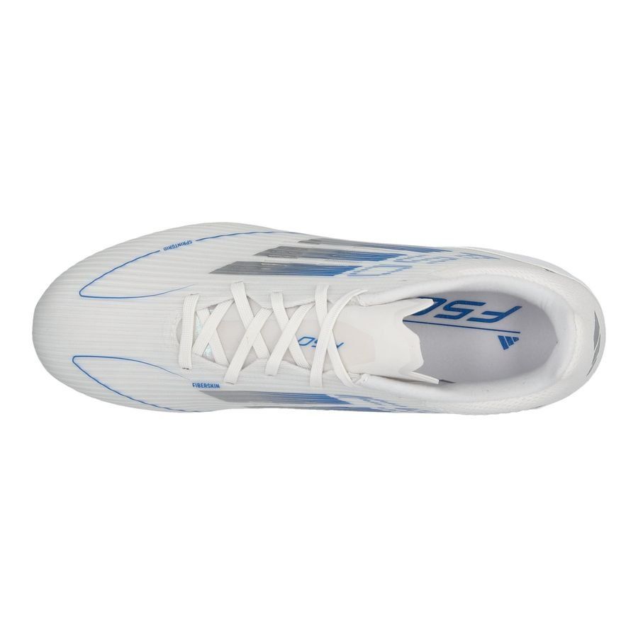 adidas F50 League FG/AG Polar Victory - Blanc/Argenté/Bleu