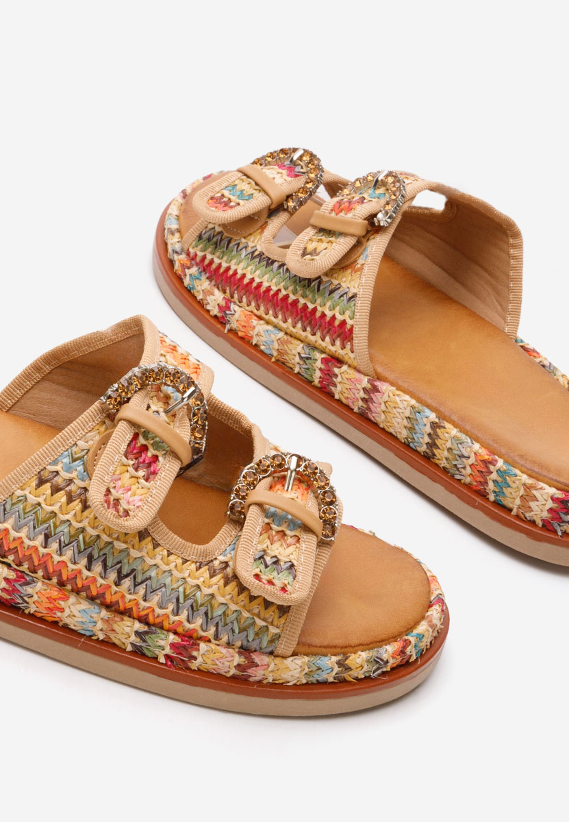 Mules plates femme multicolores Rufyna