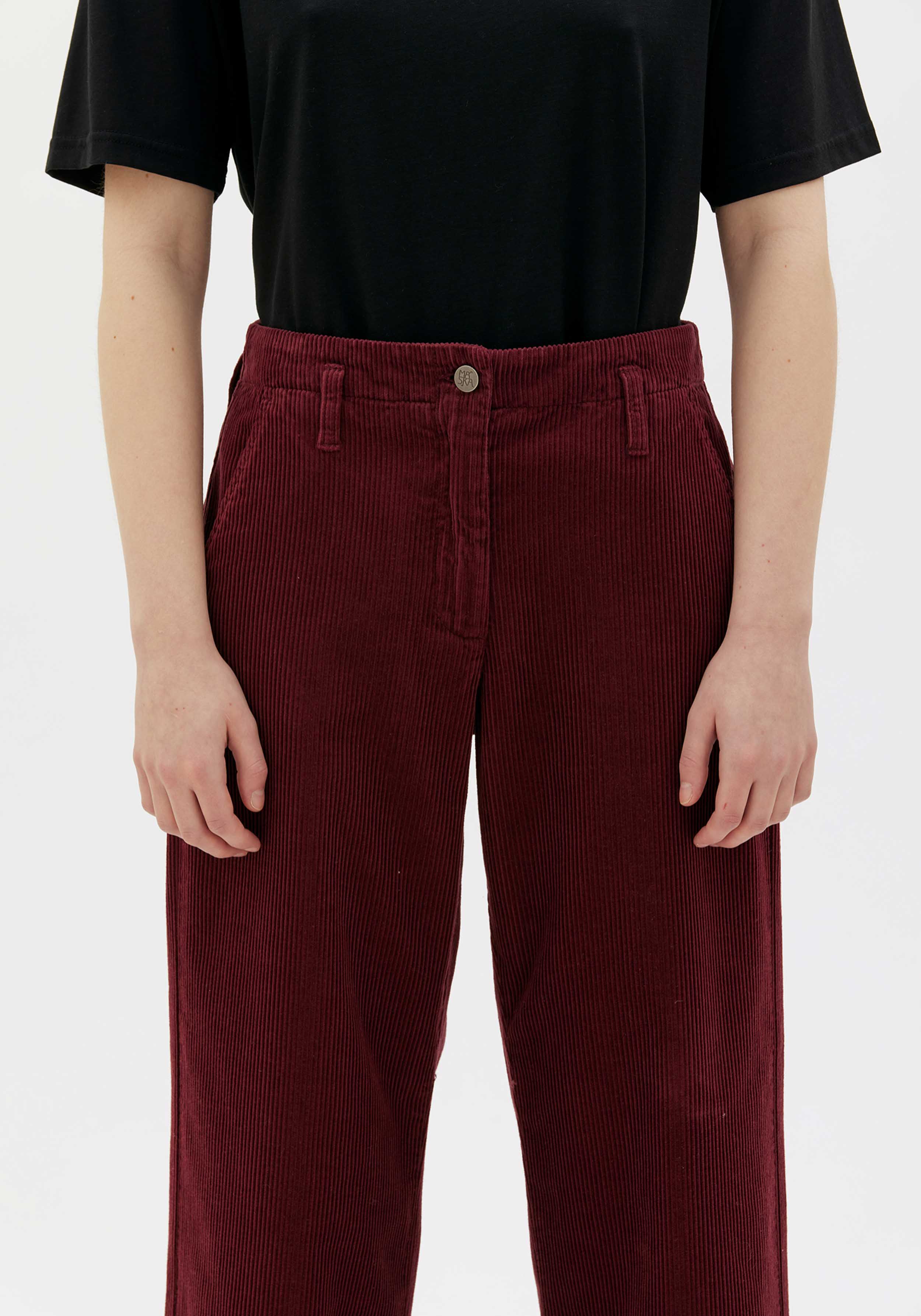 Maska Cord-Hose Lail Corduroy Bordeaux