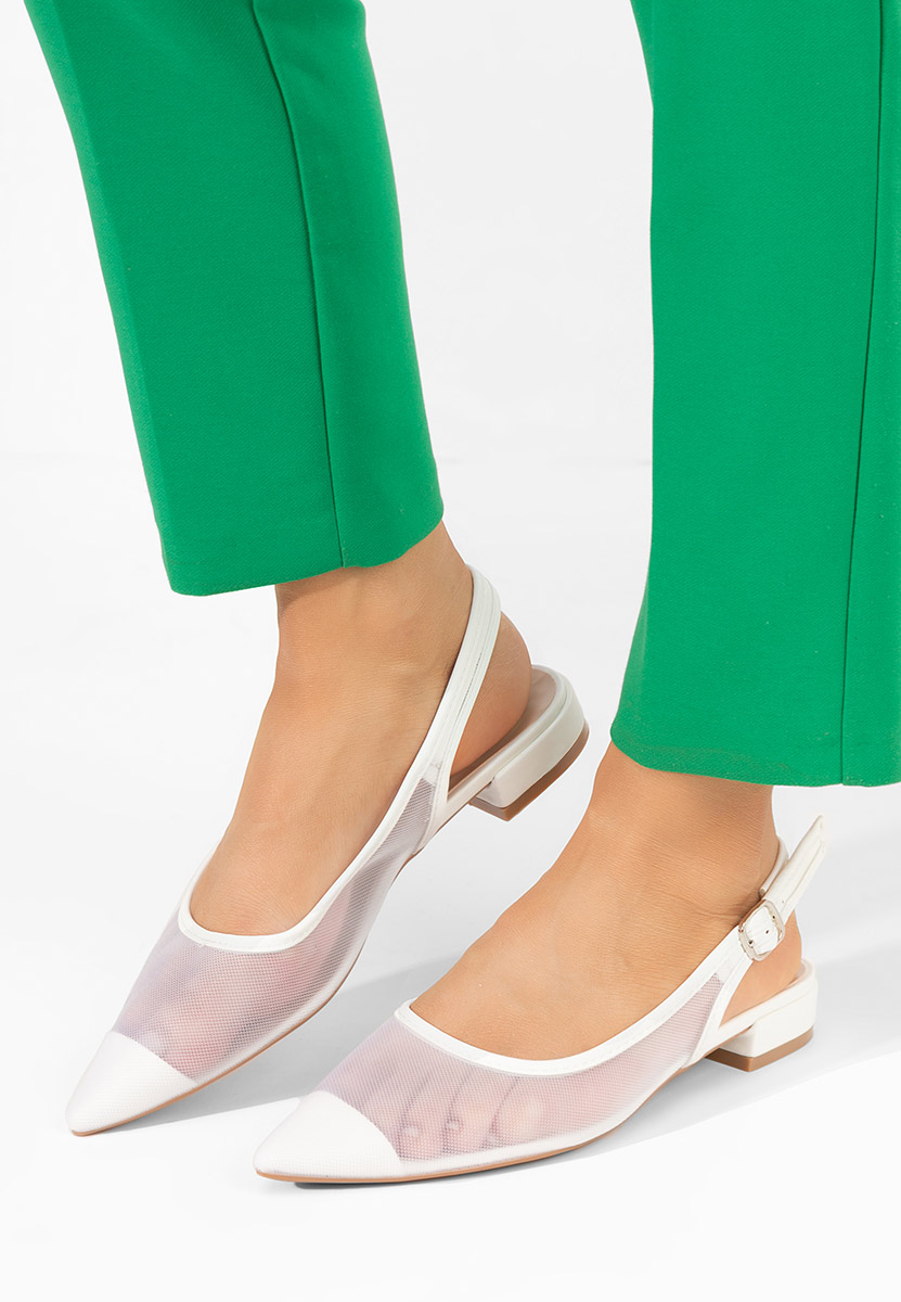 Chaussures slingback blancs Margaryte