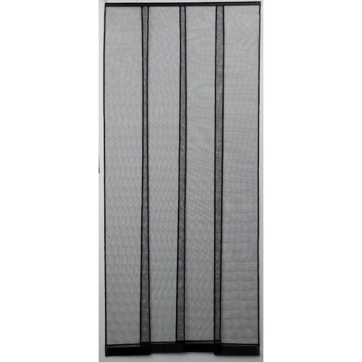 RIDEAU MOUSTIQUAIRE FIBRE DE VERRE 4 FIXATIONS 100X230 NOIR
