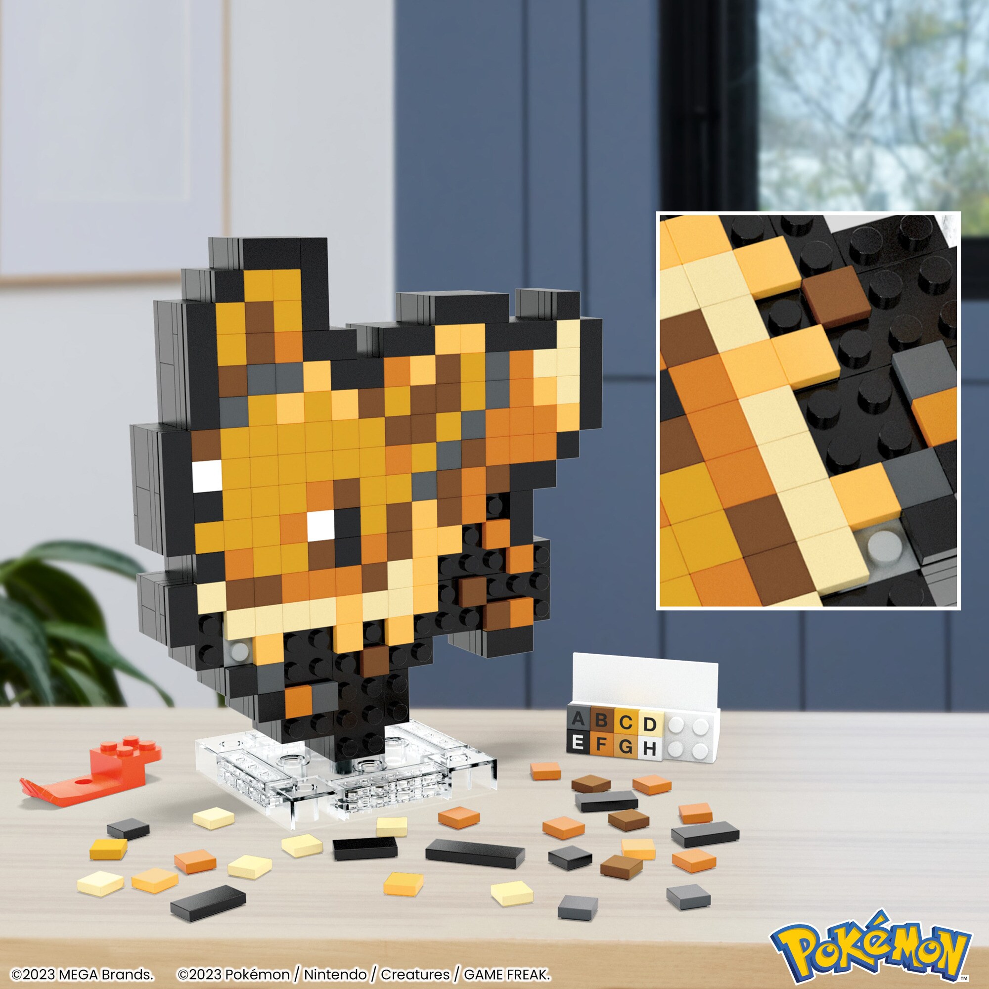 Mattel Konstruktionsspielzeug MEGA Pokémon Evoli Pixel Art