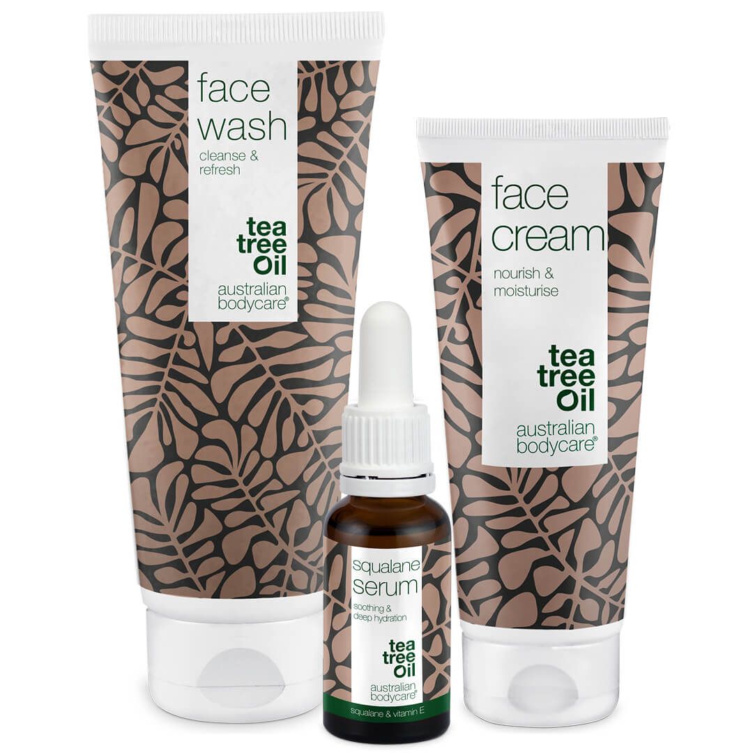 Australian Bodycare Set für juckende und sehr trockene Haut im Gesicht