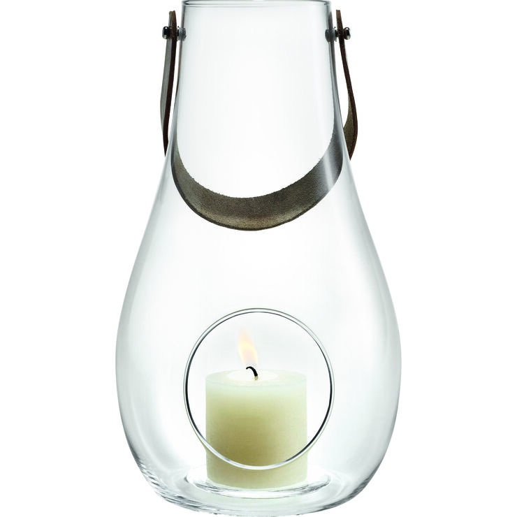 Holmegaard Dwl lanterne klart glas 29 cm. Glas
