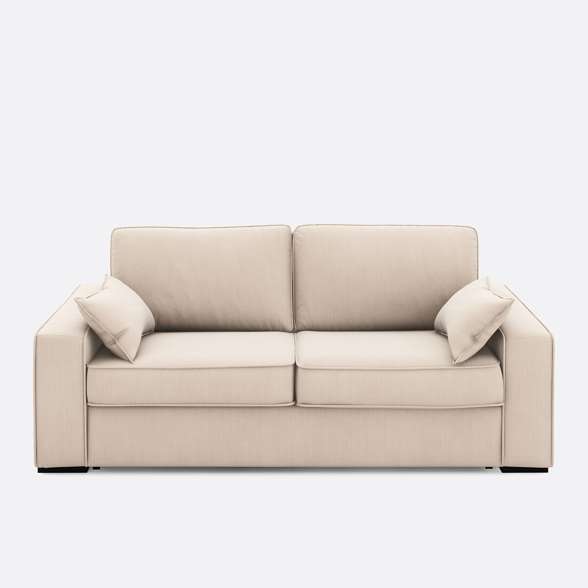 LA REDOUTE INTERIEURS<br>Sofá-cama em veludo cotelê fino, espuma, Cecilia
