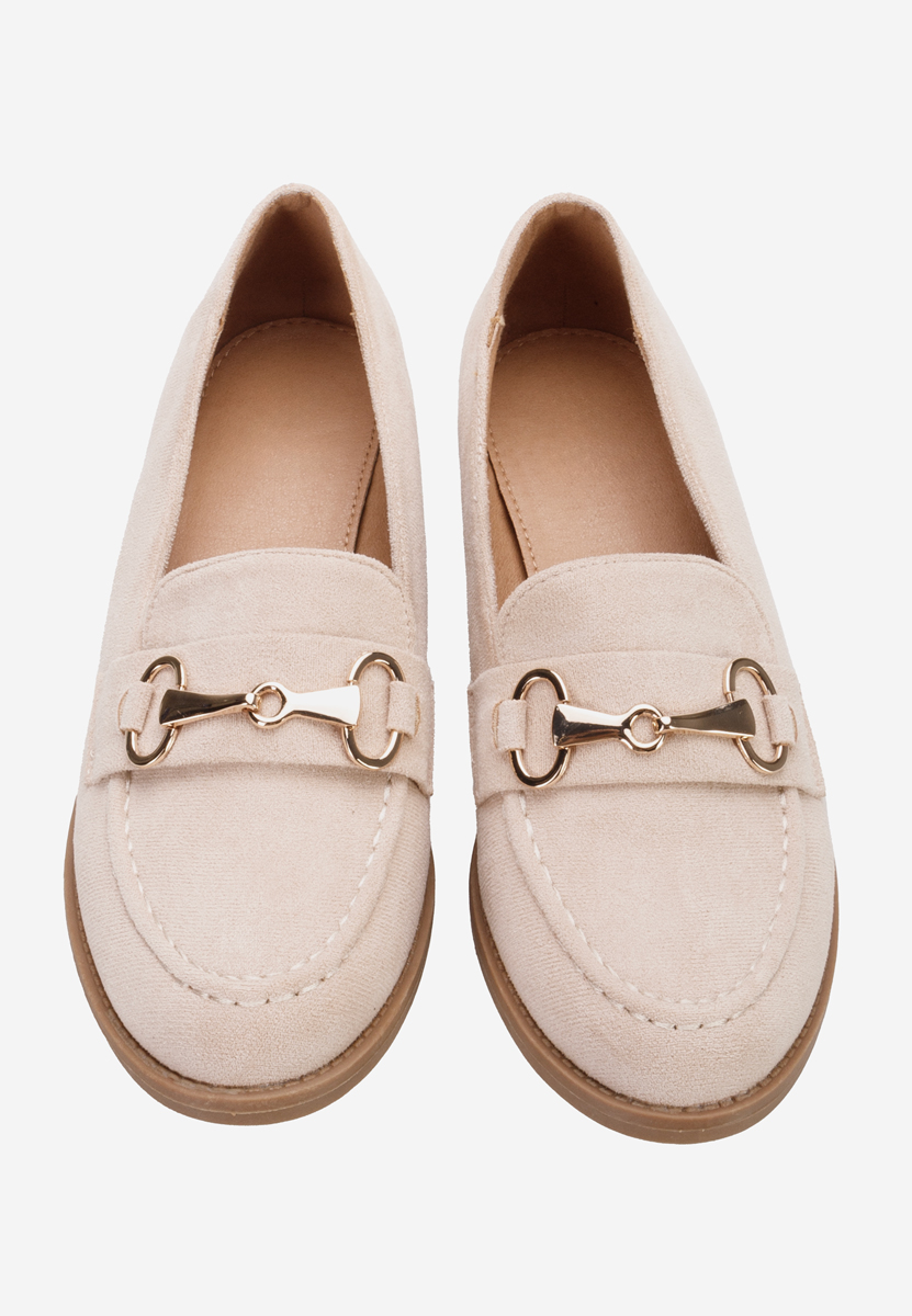 Mocassins à talon beige Empress