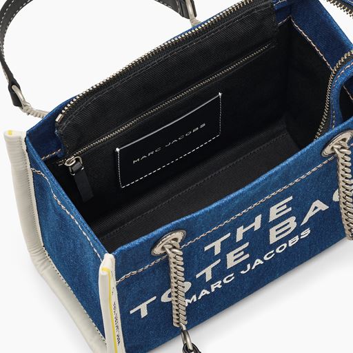 Marc Jacobs The Denim Chain Small Tote Bag, Dark Wash