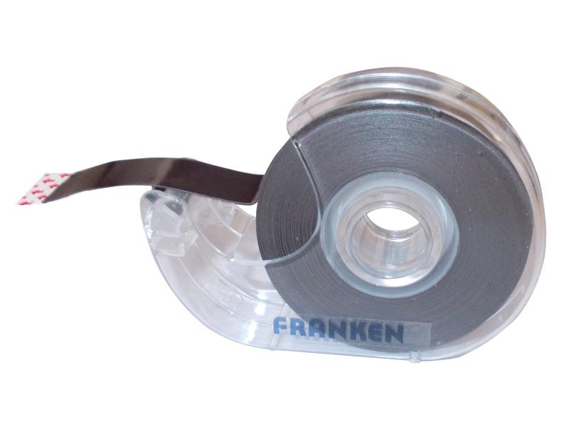 Franken Magnetband Lagerschild 19 mm x 8 m, Schwarz Selbstklebendes Lagerschild als Rollenware