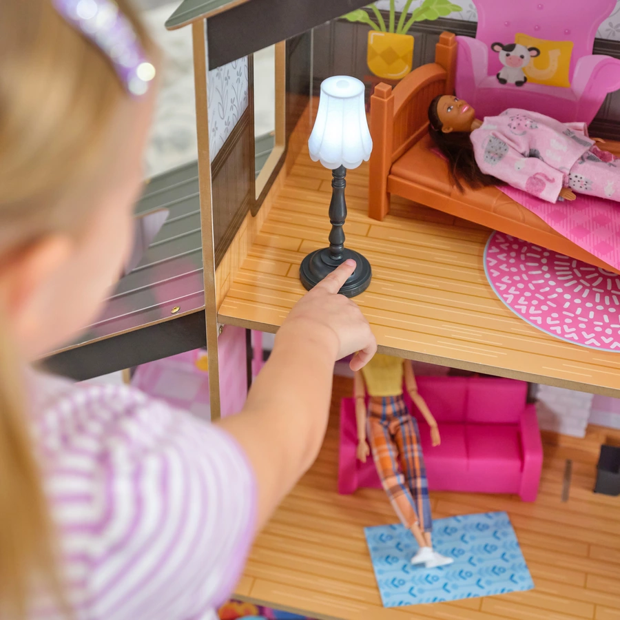 KidKraft® 2-in1-Puppenhaus mit Windrad-Aufzug und Scheune