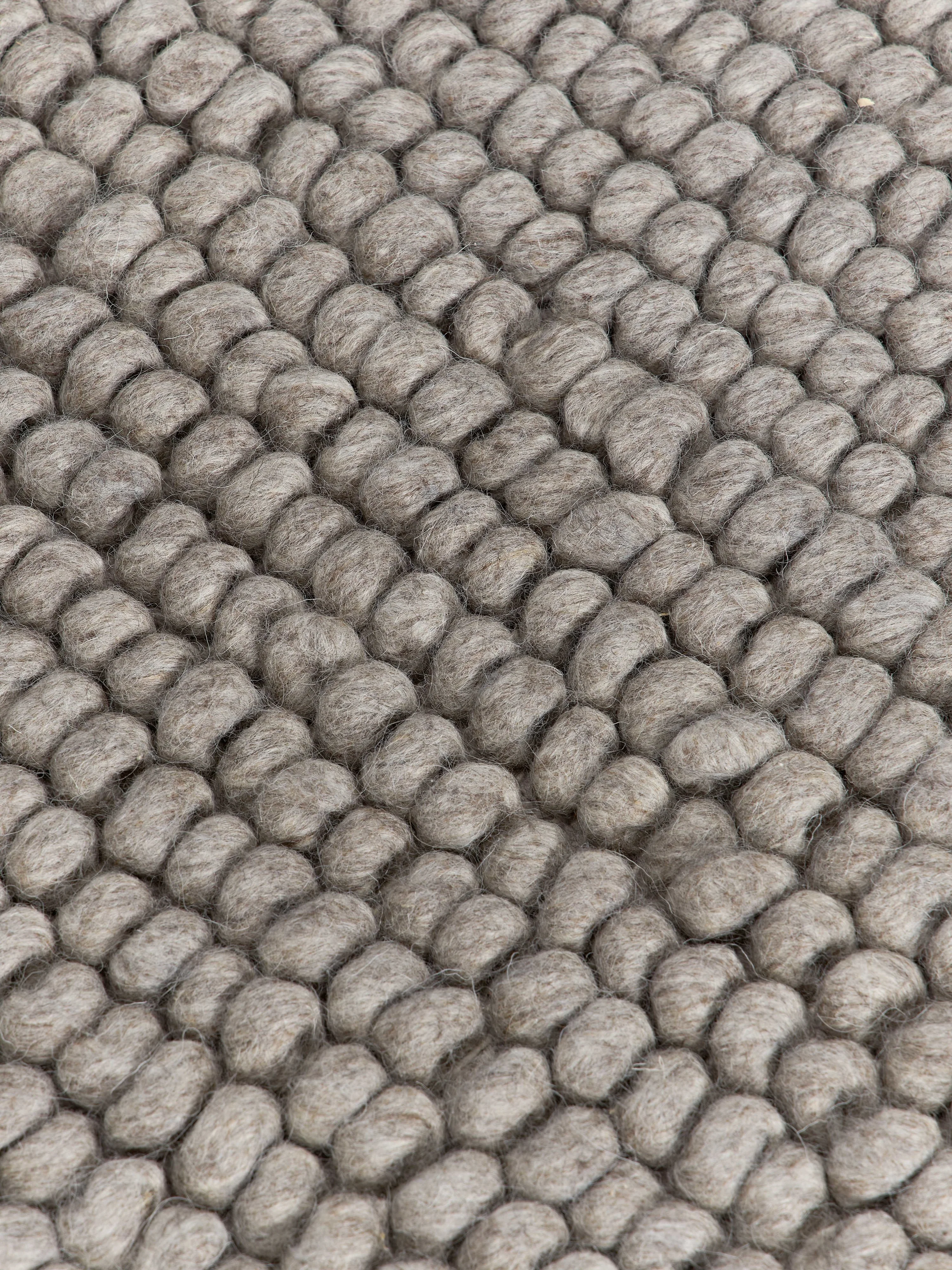 Handgeweven wollen vloerkleed Pebble