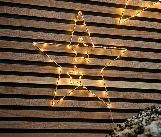 LED-Metallstern, hängend, klein