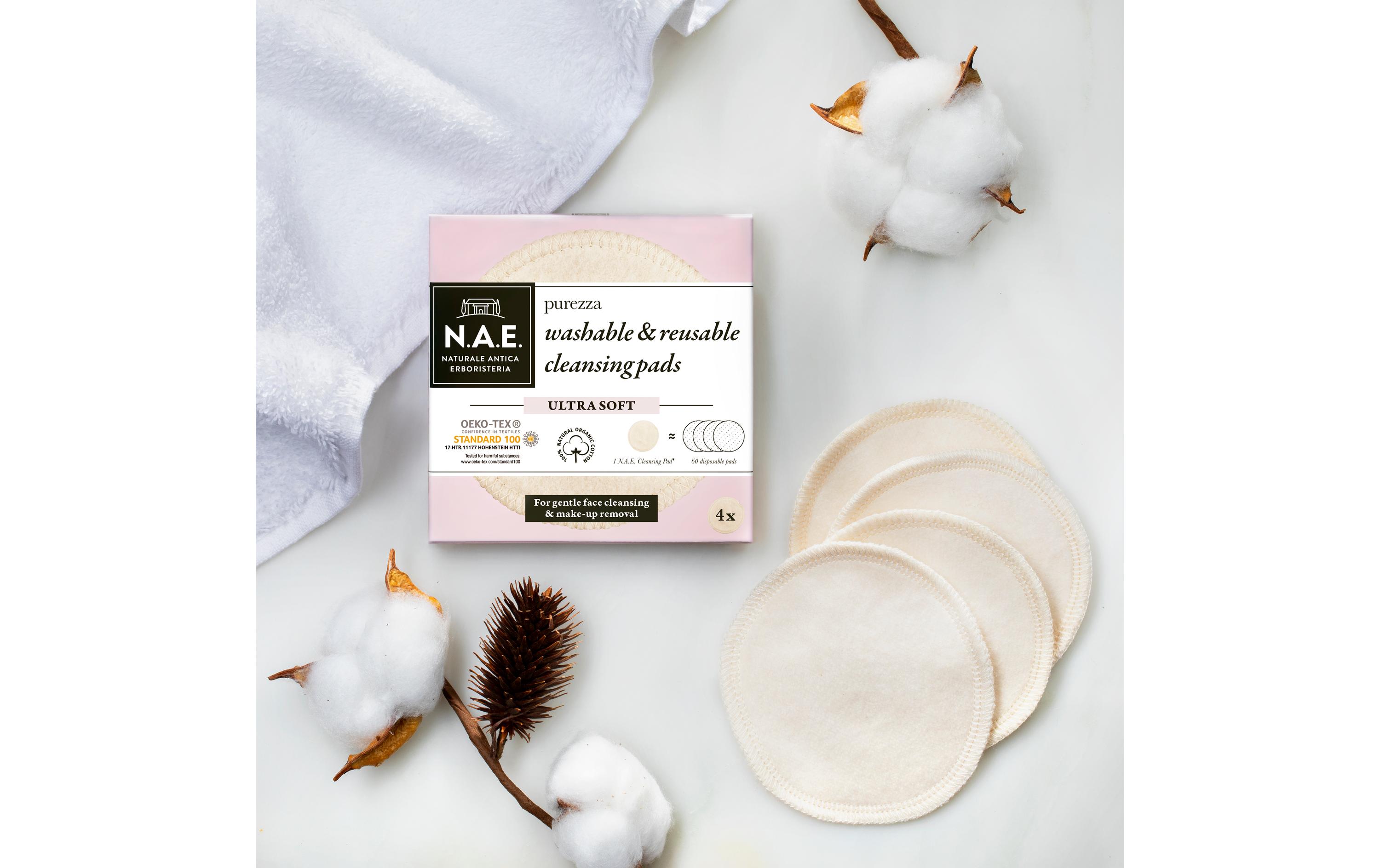 Gesichtsreinigungspads Purezza 4 StückNatürliche, wiederverwendbare Cleansing Pads