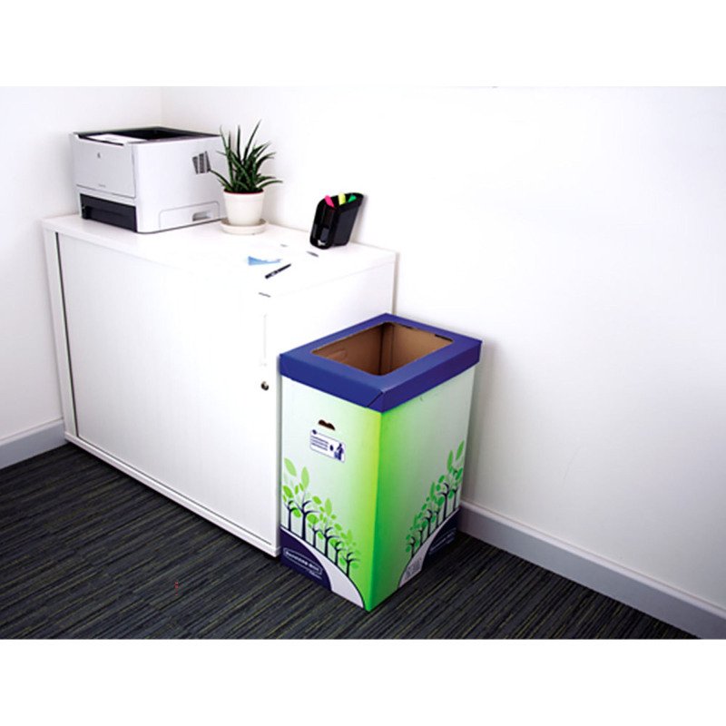 Carton de collecte pour le tri et le recyclage du papier - Fellowes - 69 L