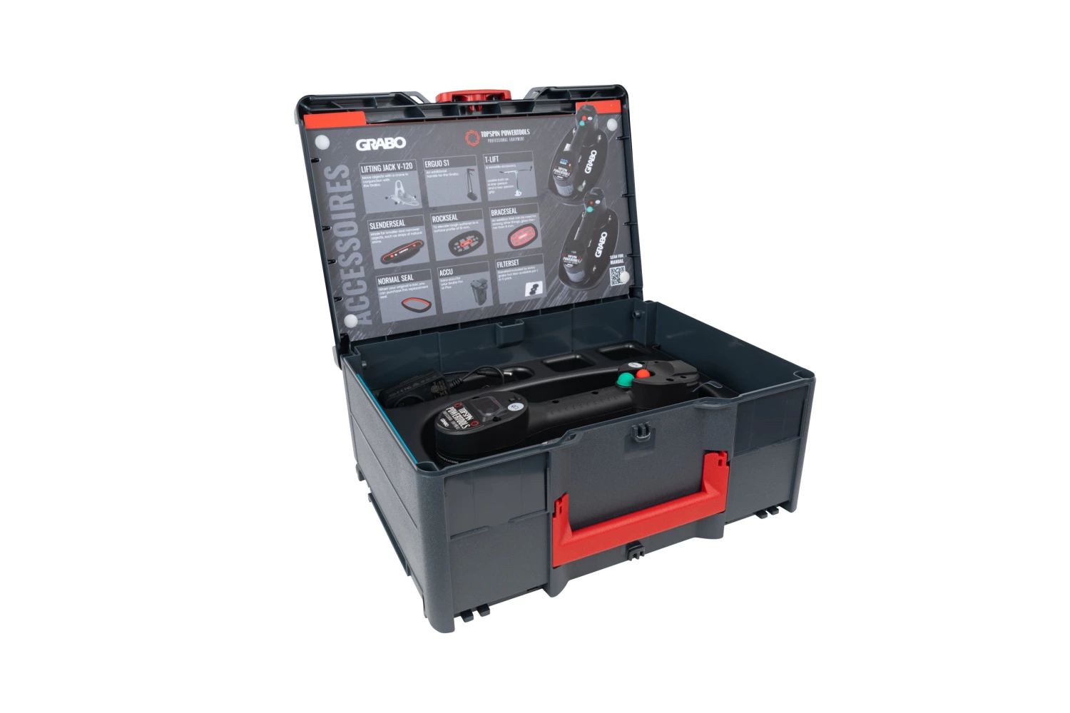 Grabo Pro Elektrische Vacuüm Tegeldrager in systainer - 120kg