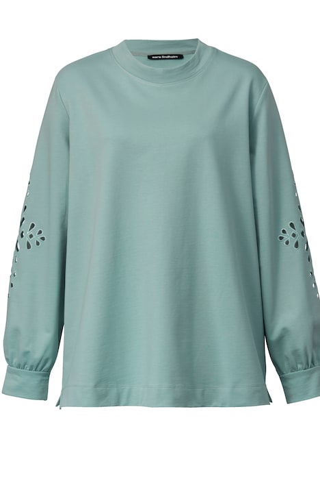 Sweatshirt, Rundhals, Langarm mit Lochstickerei