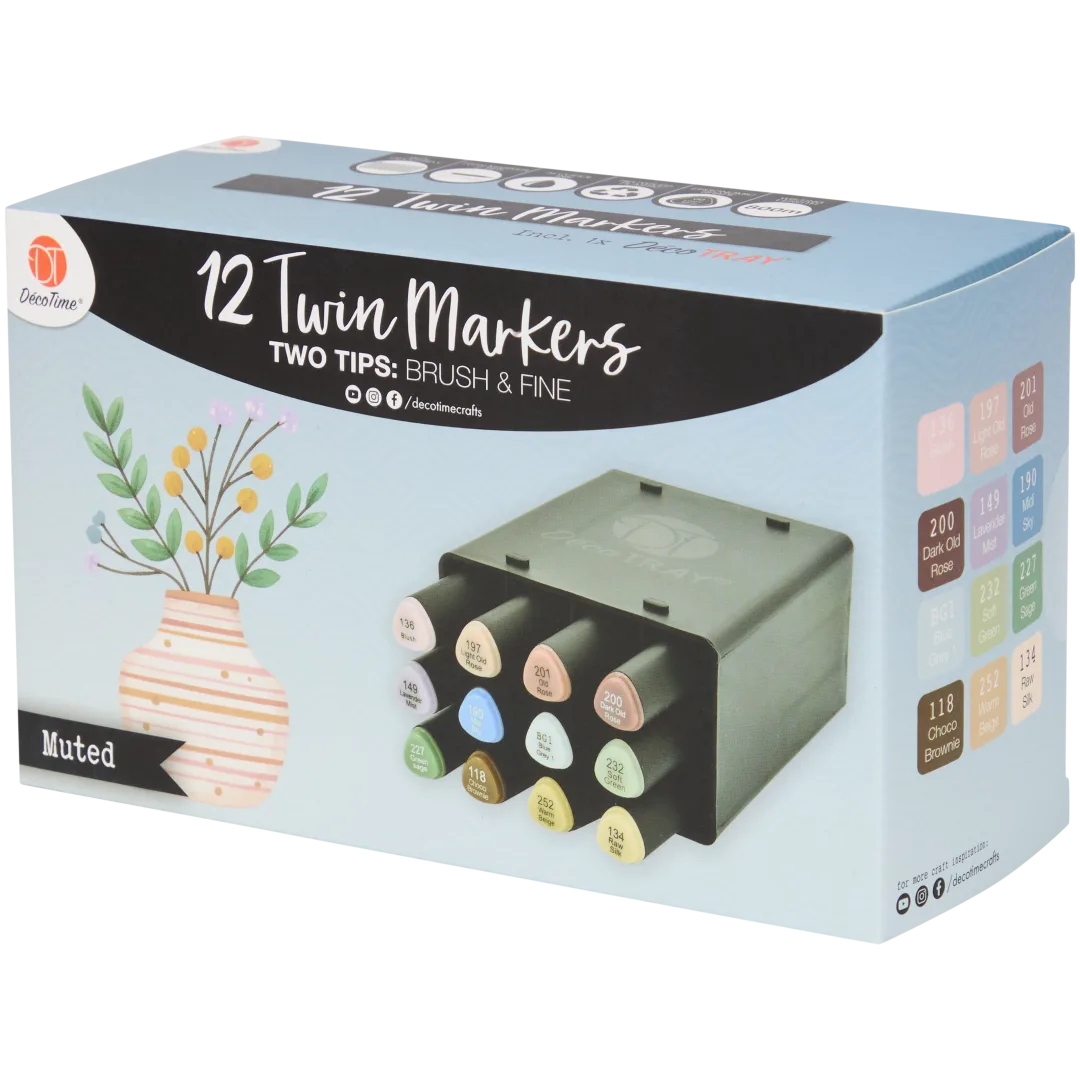 DécoTime twinmarkers 12 stuks | diverse varianten