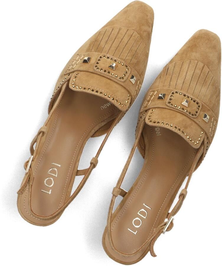 LODI Slingbacks Dames A-baikal Maat: 40 Materiaal: Suède Kleur: Camel
