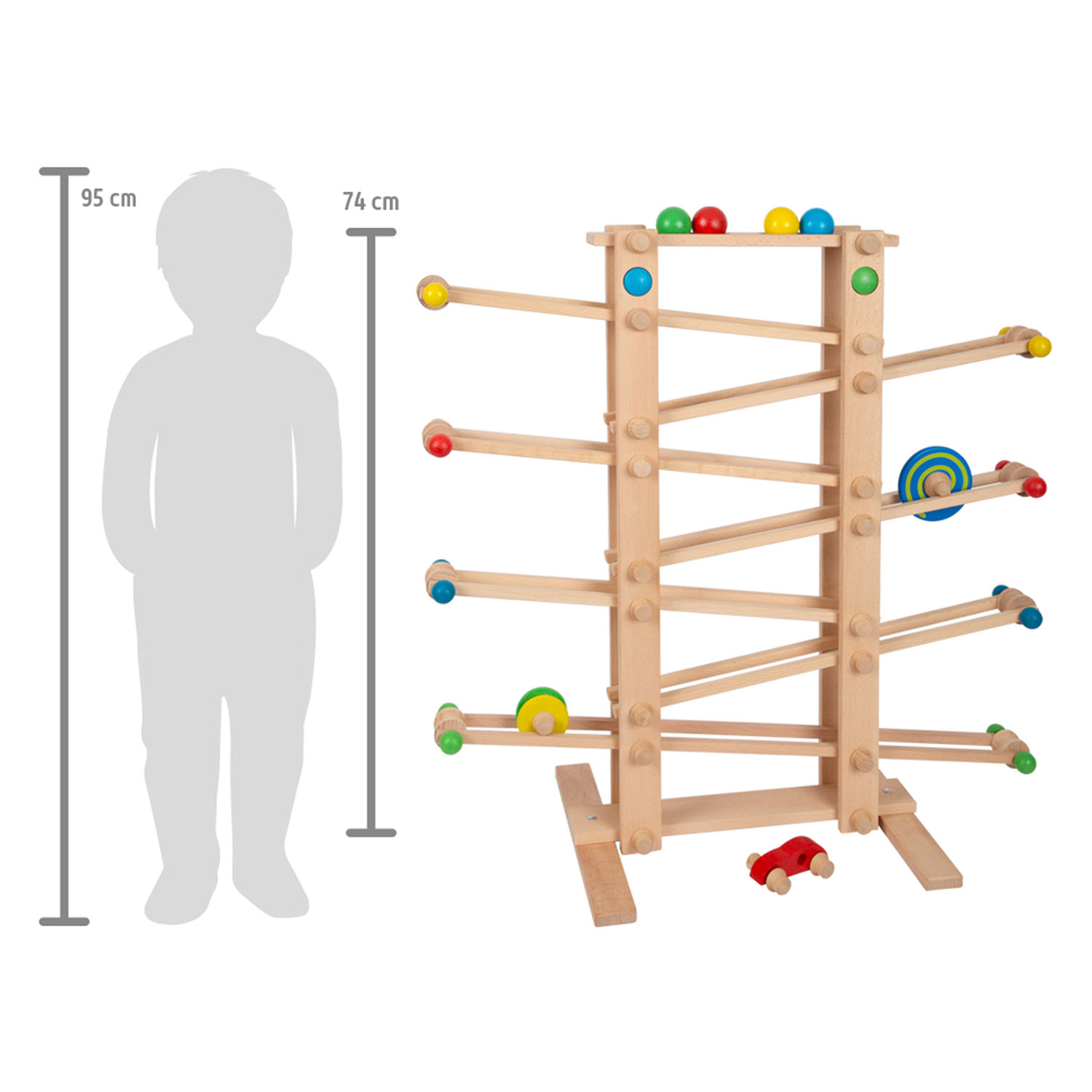 Small Foot - Houten Knikkerbaan Giant, 8dlg.