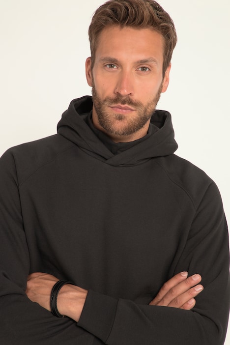 Hoodie, Kapuzensweater, mit integriertem Stehkragen