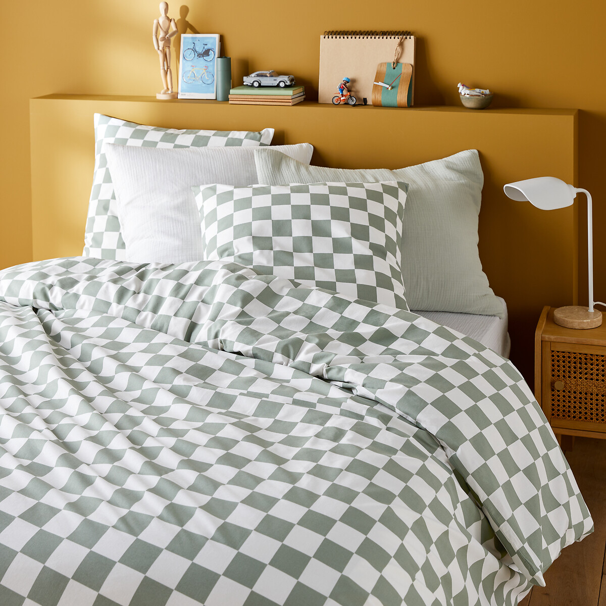 LA REDOUTE INTERIEURS<br>Conjunto de cama em algodão, fronha quadrada, Miley