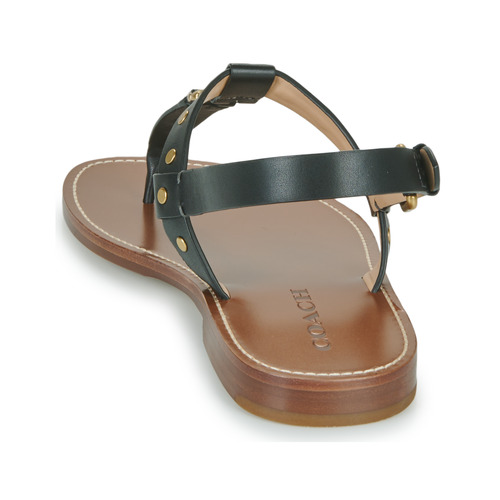 Coach - HAILEE LEATHER SANDAL Negro