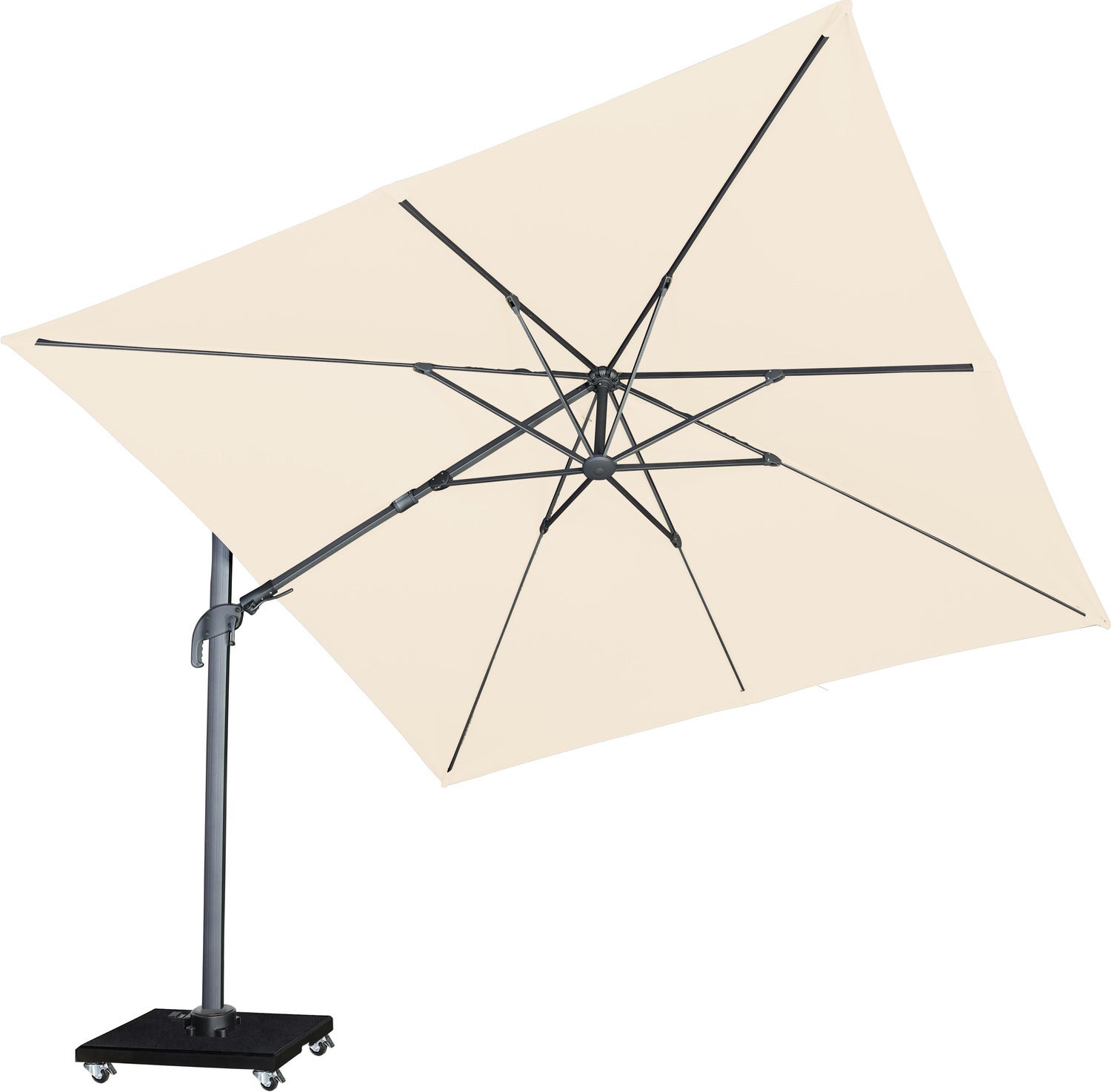 Platinum Outdoorable zweefparasol Merida crème 30+UV 300 x 300 cm