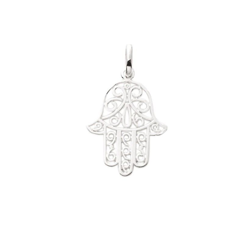 Pendentif mixte - Argent 925 - Main de Fatma