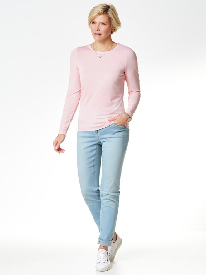 Viskose-Shirt Langarm