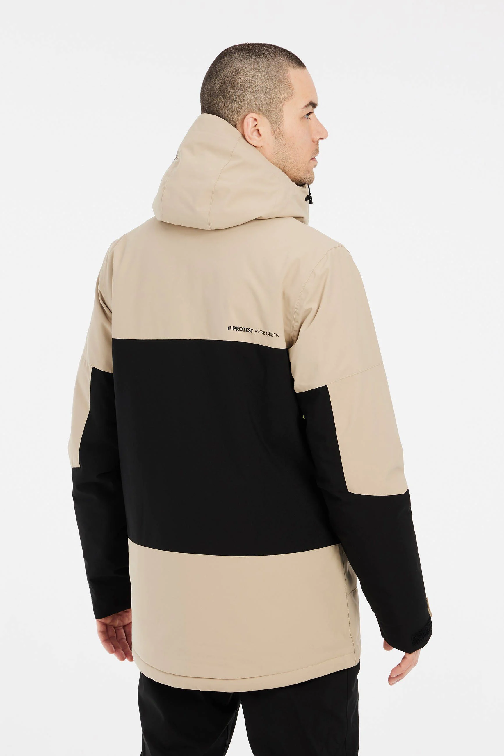 Protest ski-jack Dazzle beige/zwart