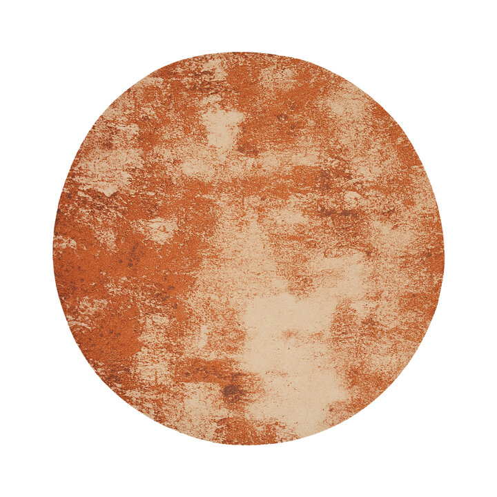 Rond abstract vloerkleed - Candice Terracotta