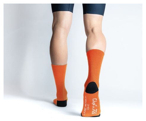 Chaussettes Laine Merino chef de File - Orange