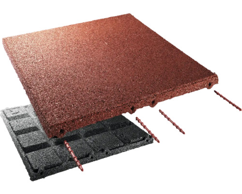 Terrasoft valbeveiligingsmat 50 x 50 x 3 cm rood