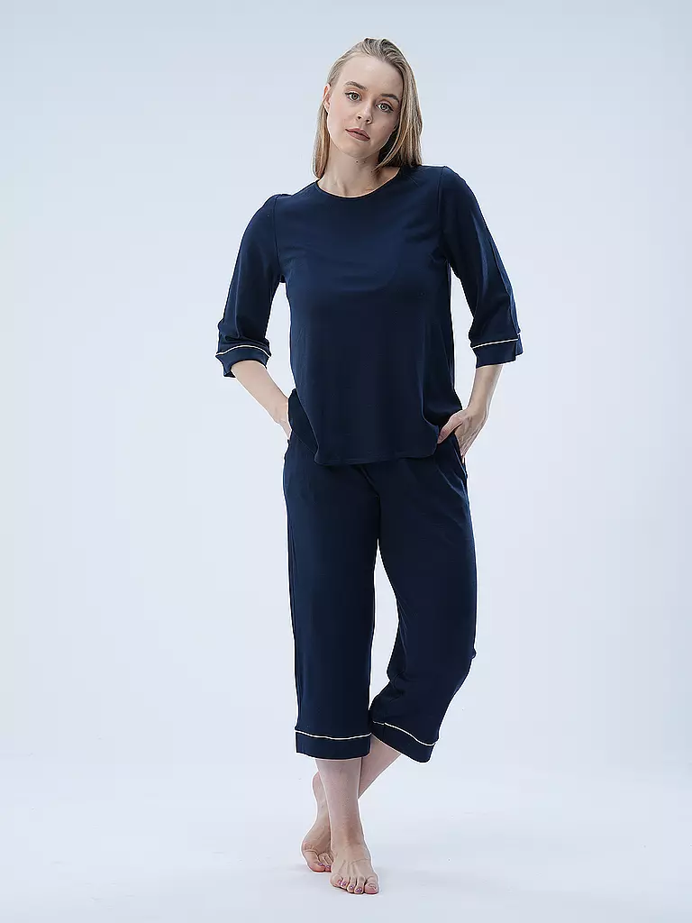 HANRO Pyjama dunkelblau