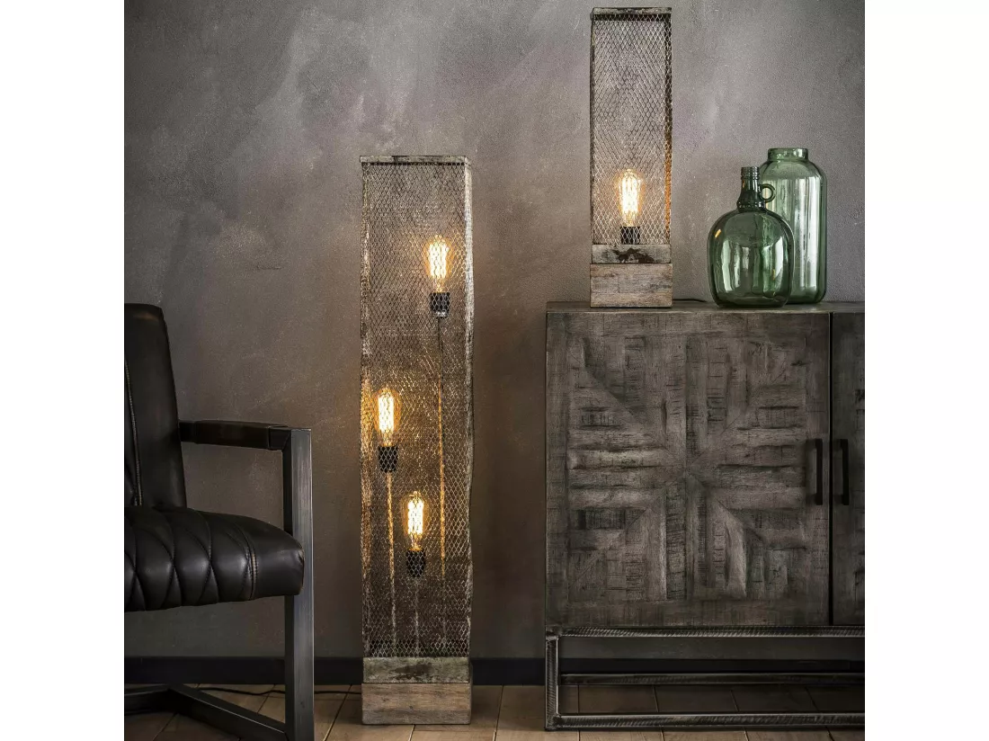Lampe colonne industrielle effet maille GM TRIBECA